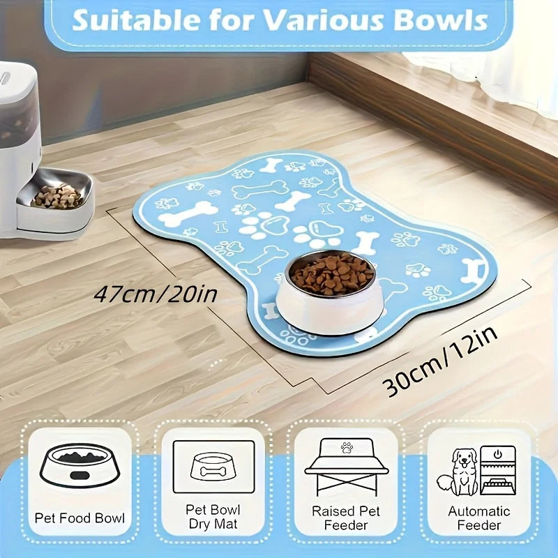Tapis de Gamelle Antidérapant – Chiens et Chats