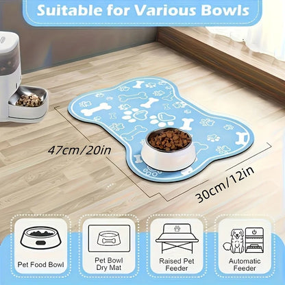 Tapis de Gamelle Antidérapant – Chiens et Chats