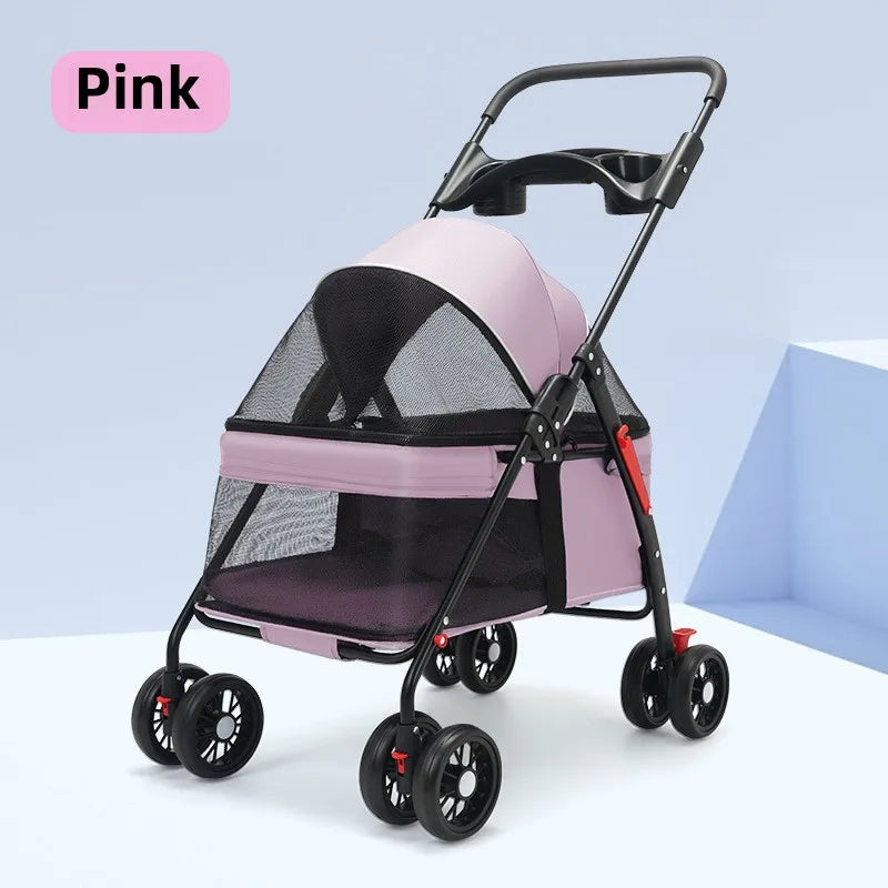 Poussette Légère et Pliable pour Chiens & Chats