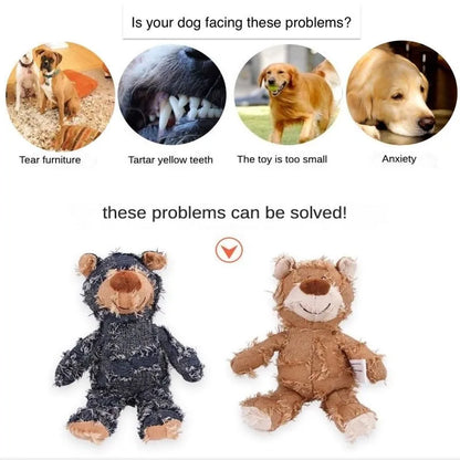 Jouet en Peluche Ours pour Chiens – Jouet Interactif et Mâchouillage