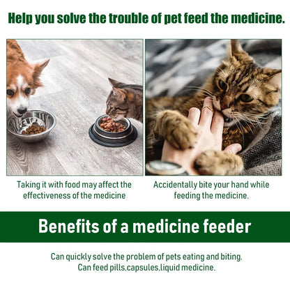 Distributeur de Pilules pour Chiens et Chats – Bâton d’Alimentation à Pression