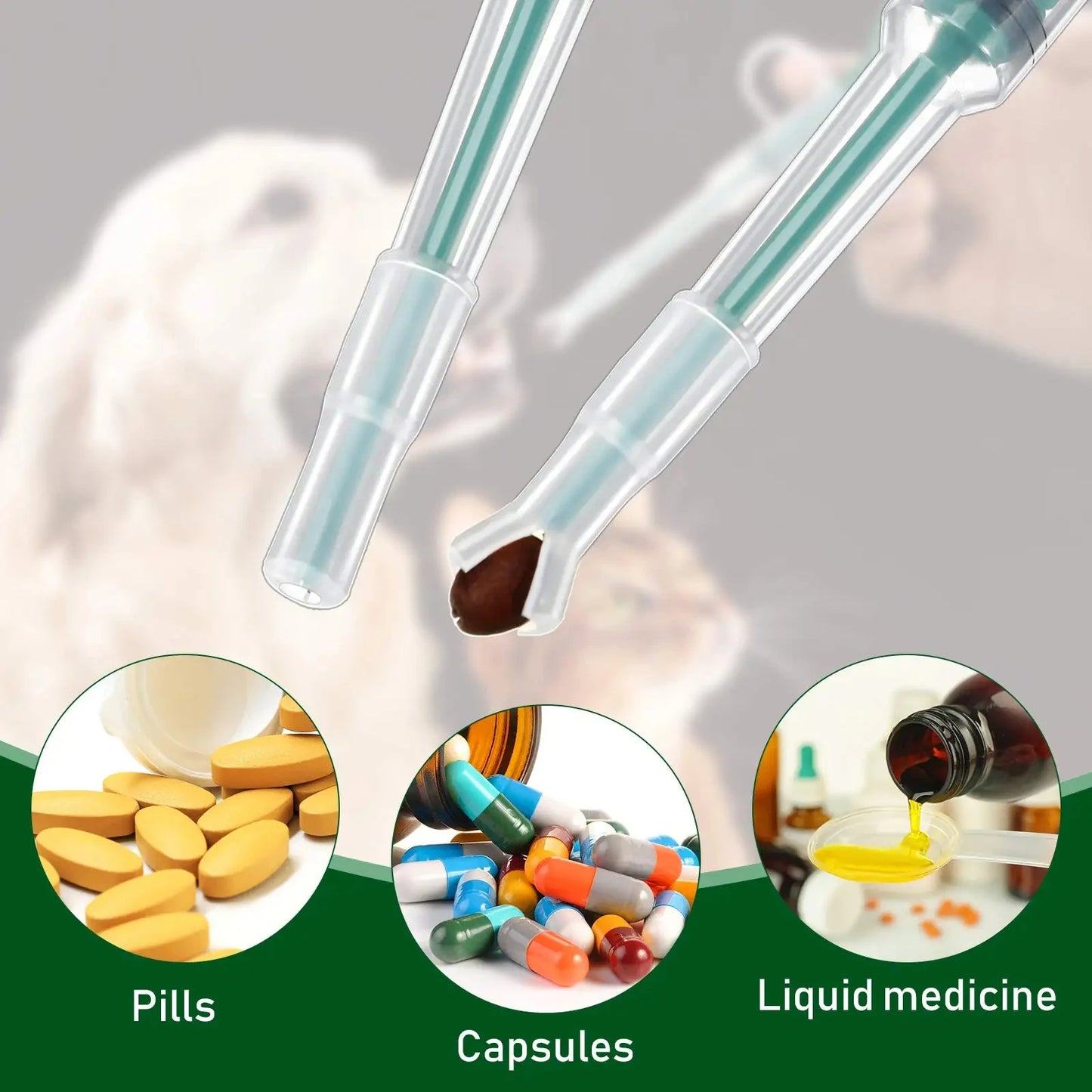 Distributeur de Pilules pour Chiens et Chats – Bâton d’Alimentation à Pression