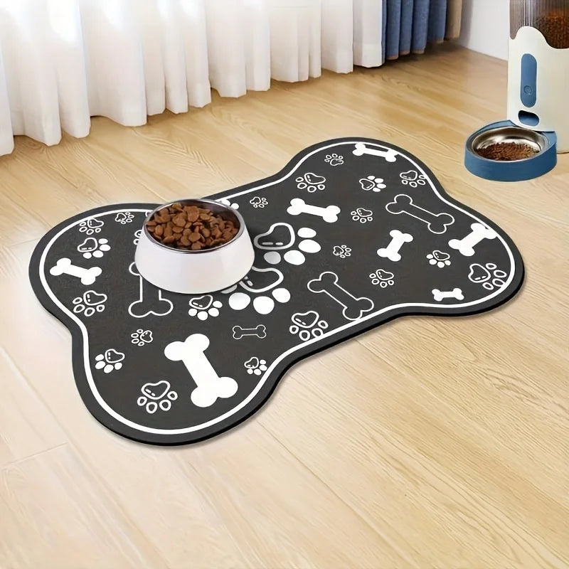 Tapis de Gamelle Antidérapant – Chiens et Chats