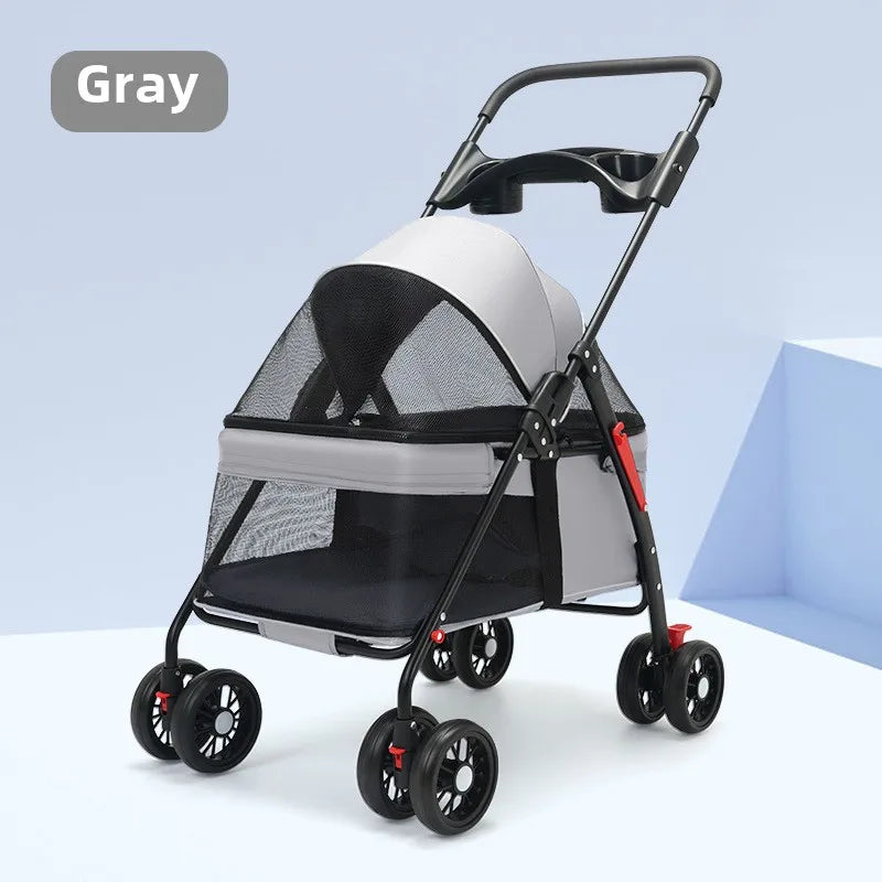 Poussette Légère et Pliable pour Chiens & Chats