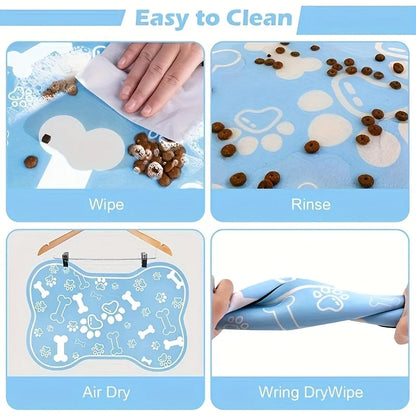 Tapis de Gamelle Antidérapant – Chiens et Chats