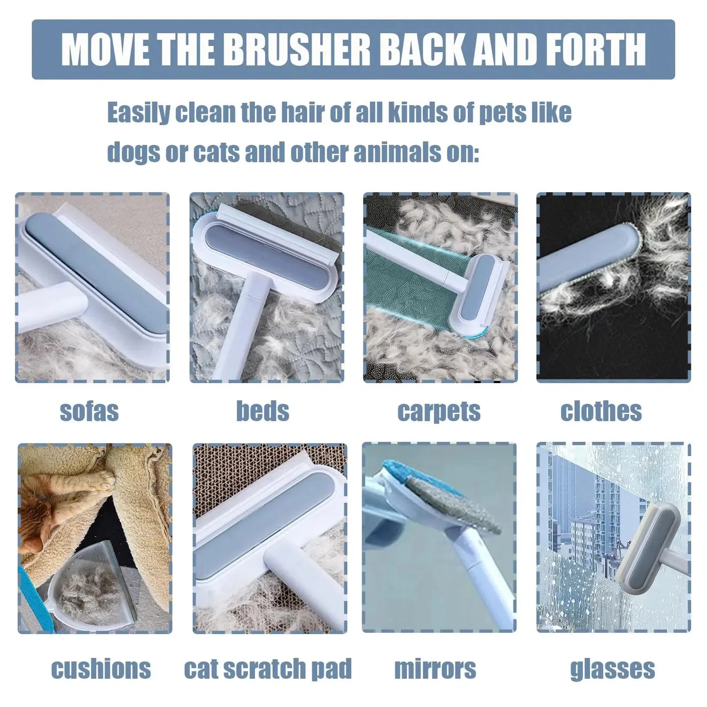 Brosse Anti-Poils pour Chiens & Chats – Meubles, Vêtements et Voiture