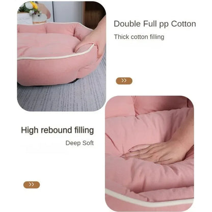 Lit Douillet en Peluche Lavable pour Chiens & Chats