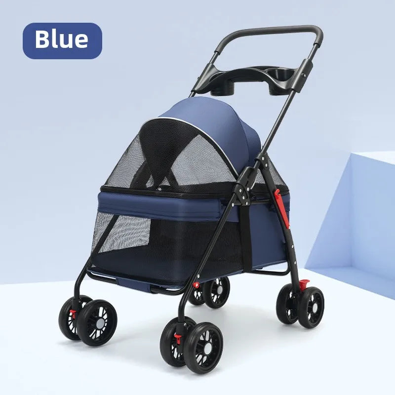 Poussette Légère et Pliable pour Chiens & Chats