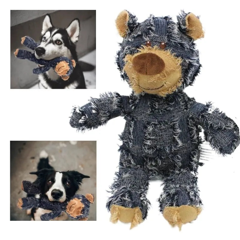 Jouet en Peluche Ours pour Chiens – Jouet Interactif et Mâchouillage