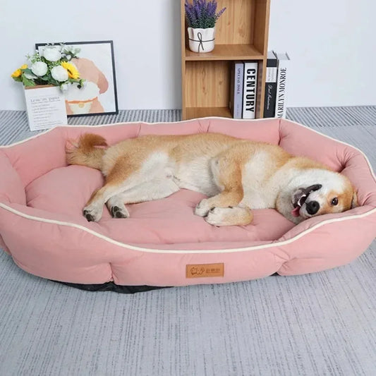Lit Douillet en Peluche Lavable pour Chiens & Chats
