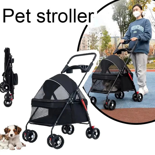 Poussette Légère et Pliable pour Chiens & Chats
